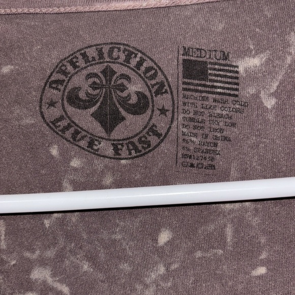 Affliction “Live Fast” quarter sleeve shirt. Laced sleeves. Size medium. - Picture 5 of 5